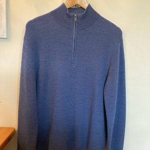 Men’s Merino Wool Blue Sweater